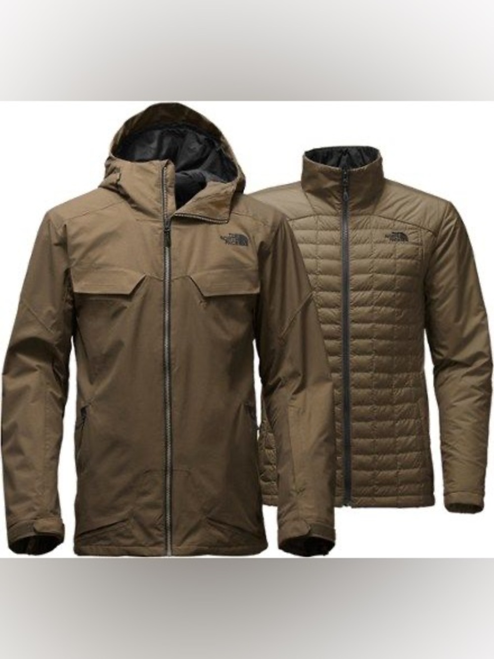 The North Face Men’s Tan/Green Initiator Jacket - Large